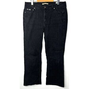 VTG Lee Riders Womens Jeans Highrise Straight Leg Slim Casual Denim Black 16M